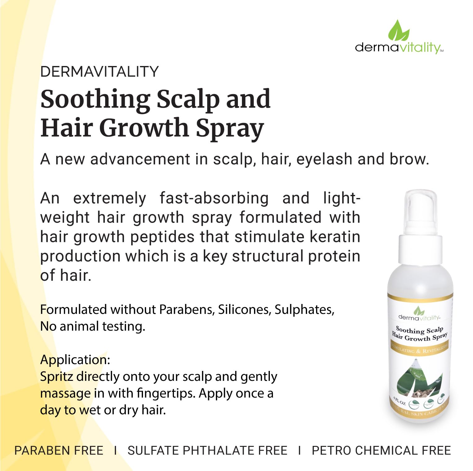 UltimateVitality organic aloe and tea tree blend calms dry scalp close-up