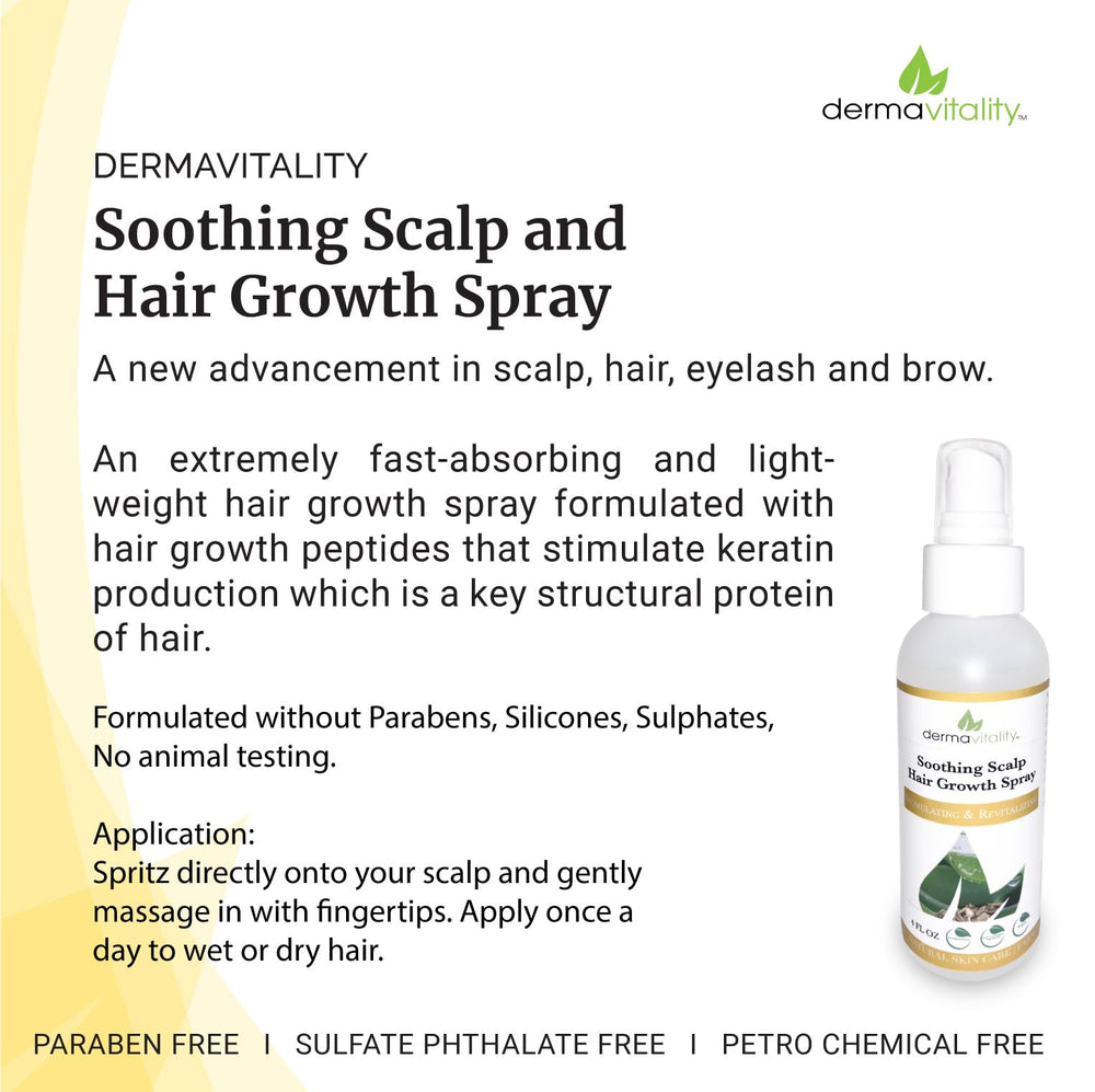 UltimateVitality organic aloe and tea tree blend calms dry scalp close-up
