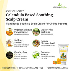 UltimateVitality Dermavitality packaging showcases clean organic ingredients for scalp care.