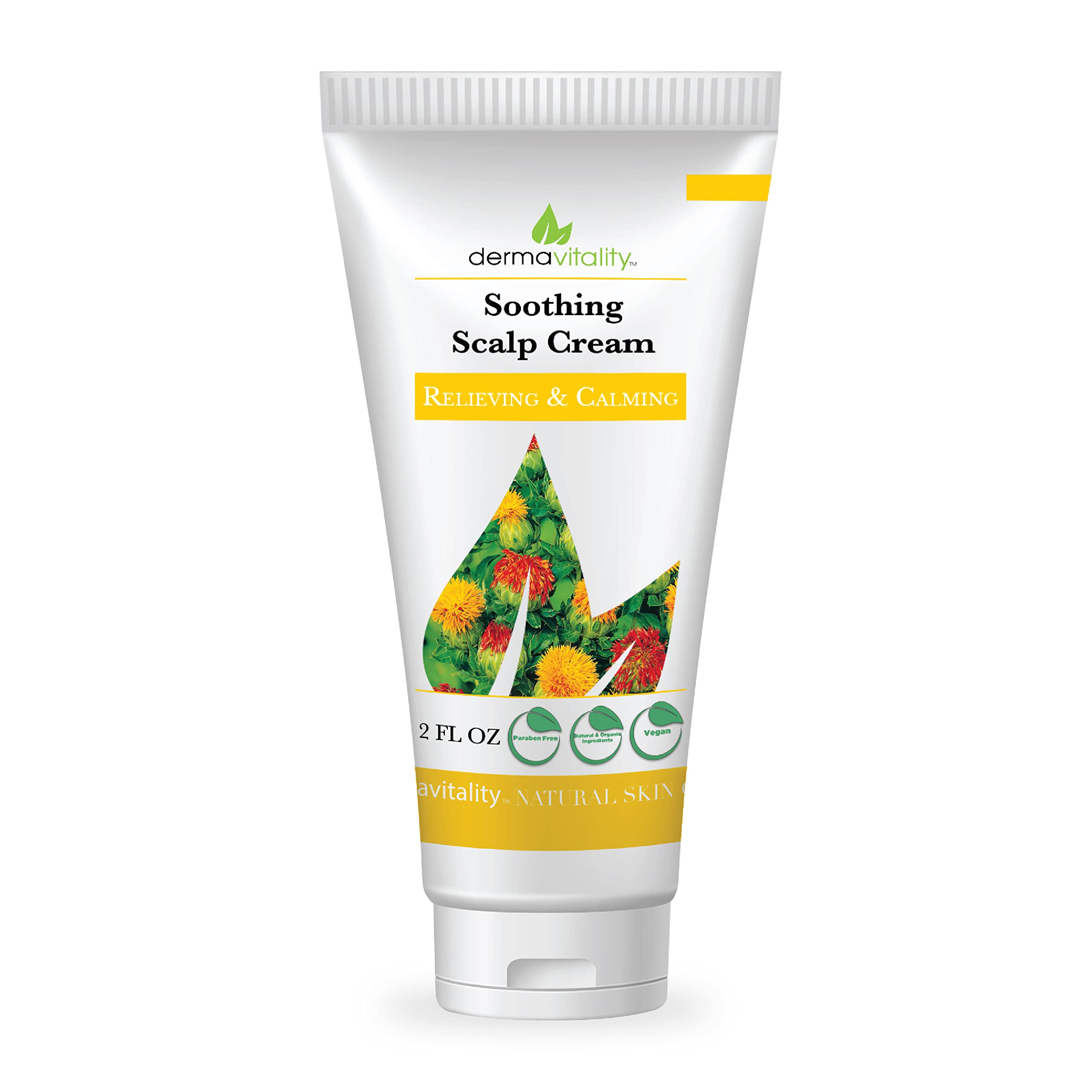 UltimateVitality Dermavitality soothing scalp cream application showing gentle hydration.