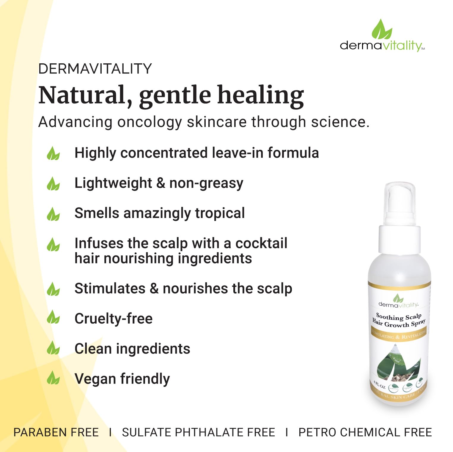 UltimateVitality label close-up highlights organic botanicals for soothing scalp relief