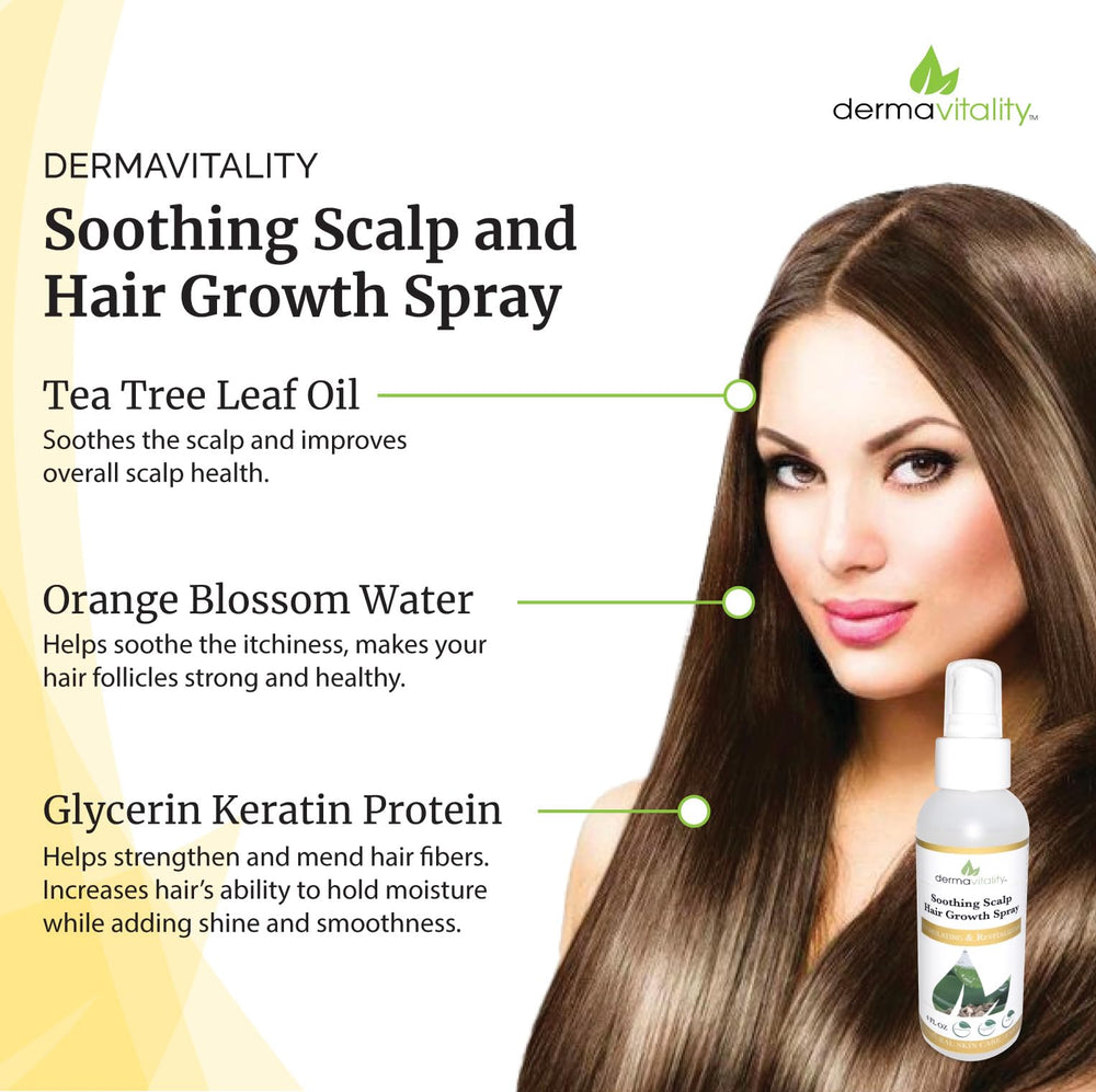 UltimateVitality scalp application scene shows gentle mist nourishing roots