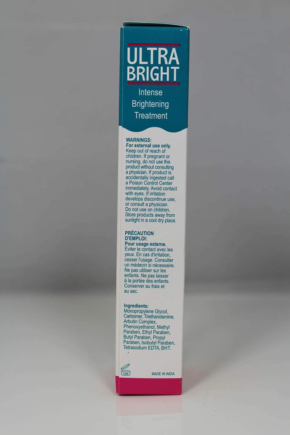 ULTRA BRIGHT Brightening Gel night application demonstrates targeted spot treatment.