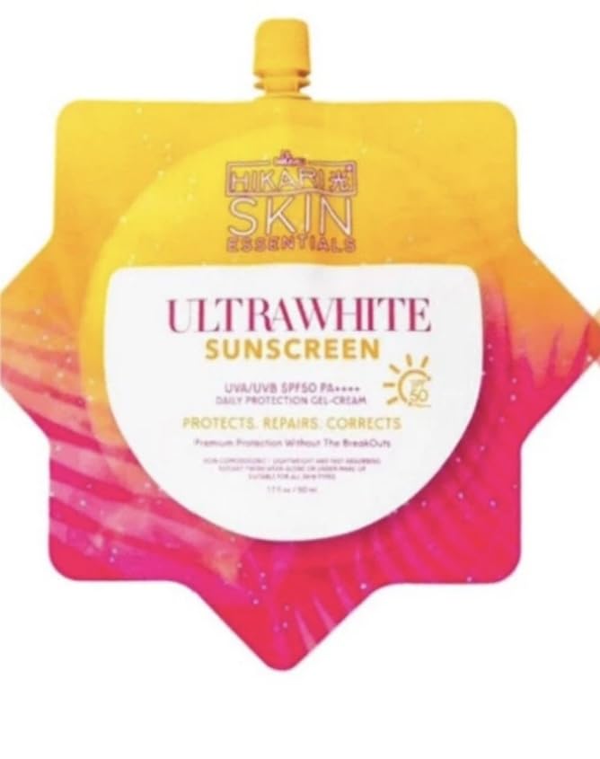 UltraFresh Sunscreen Gel-Cream SPF 50 bottle with broad sun protection.