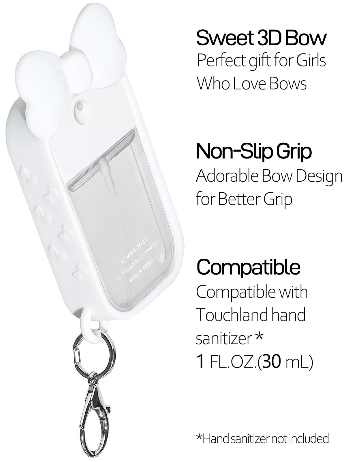 ULTRASKINX Ribbon Bow Case with reinforced keychain hole for bags or keys.