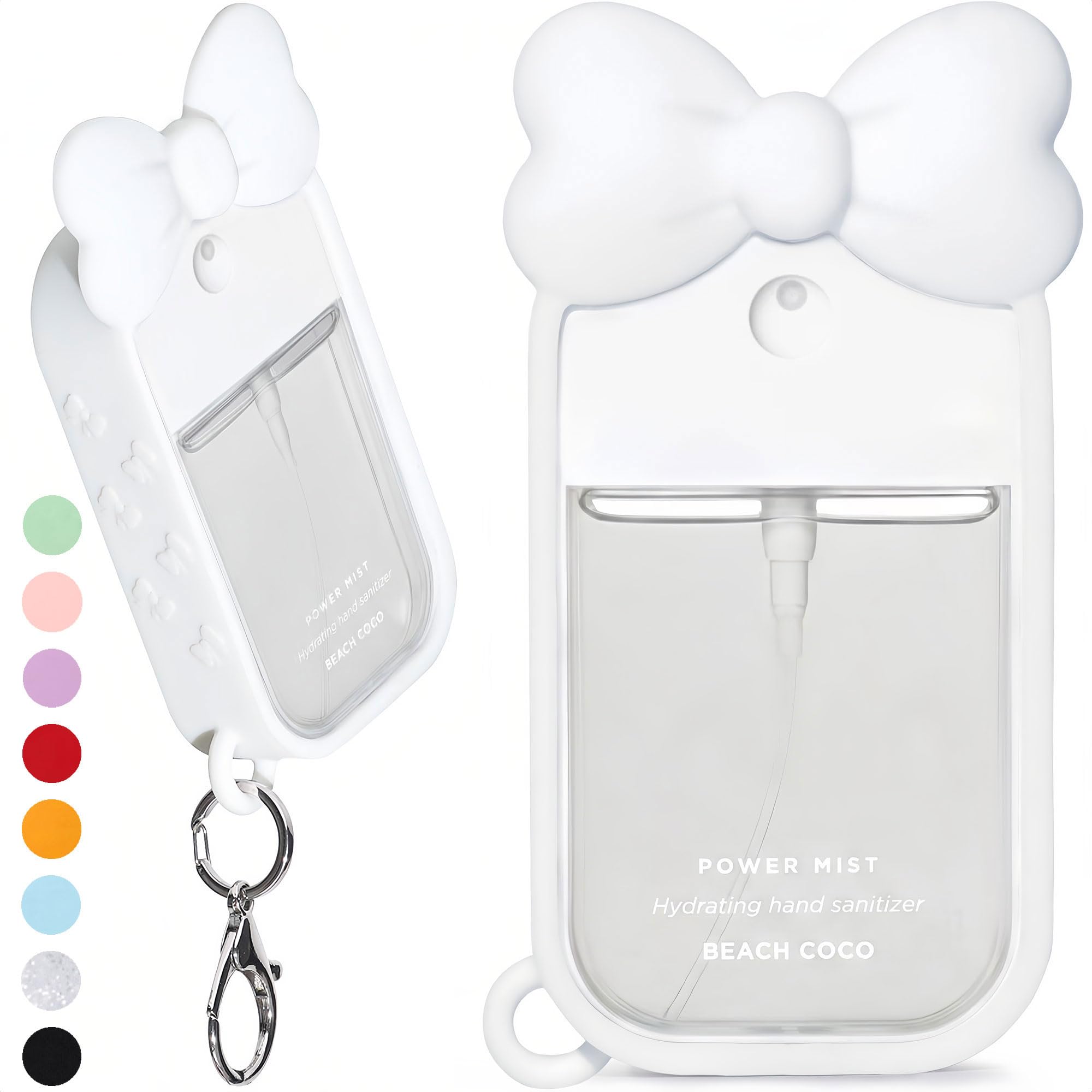 ULTRASKINX Ribbon Bow Case Snow White fits Touchland 1oz sanitizer securely and stylishly.