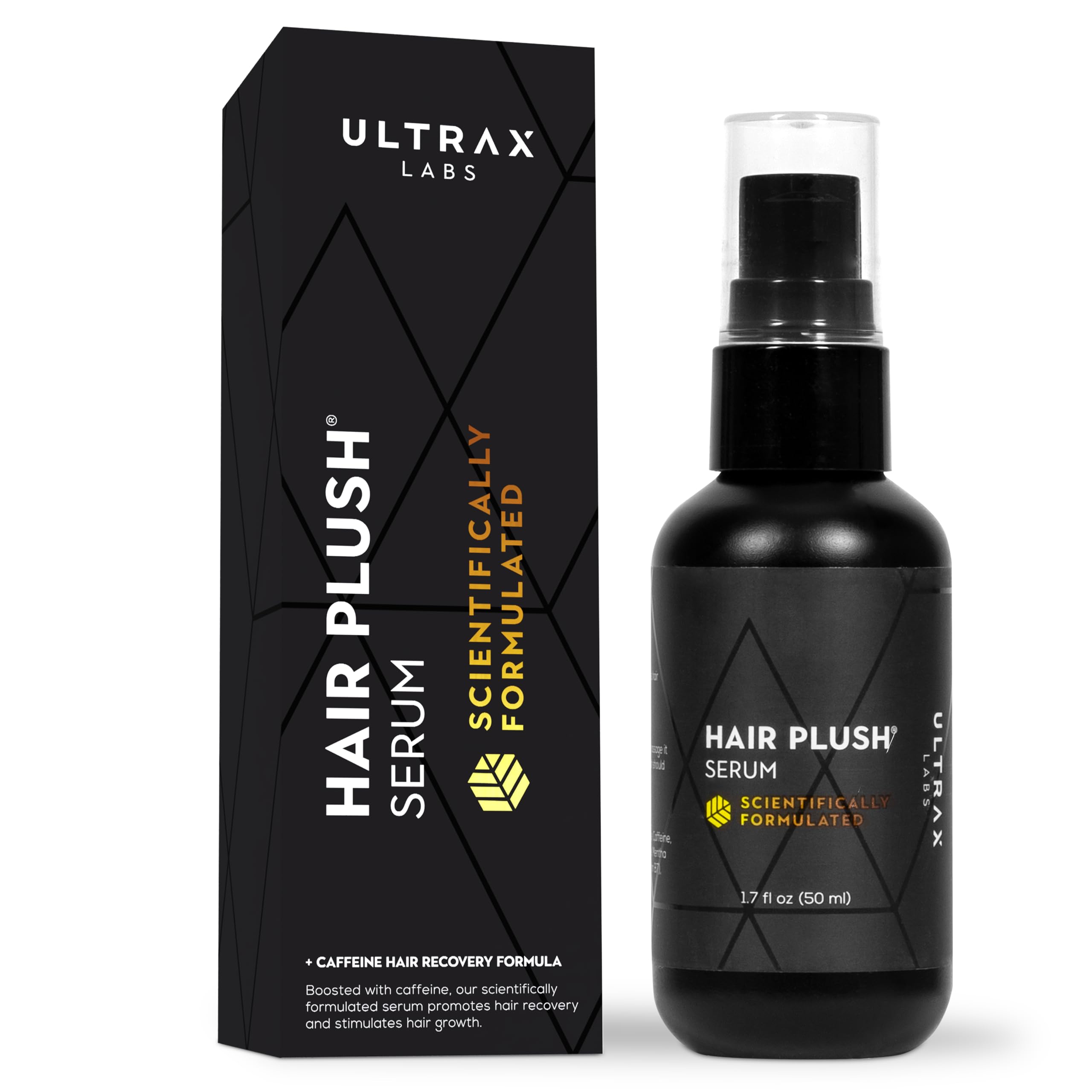 Hair Plush bottle front by Ultrax Labs for daily use and scalp refresh