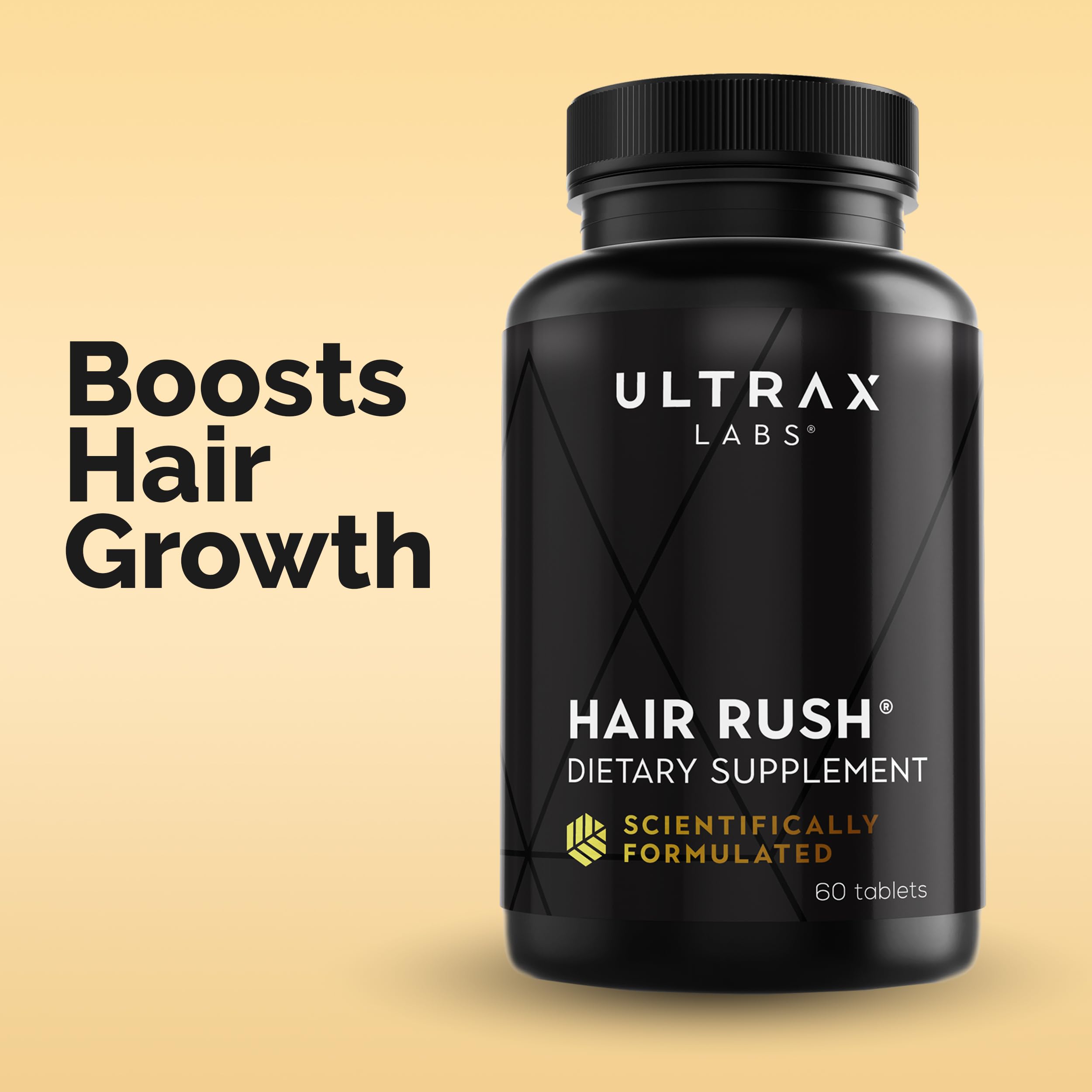 Ingredients science graphic for Ultrax Labs Hair Rush with pumpkin seed, biotin, zinc