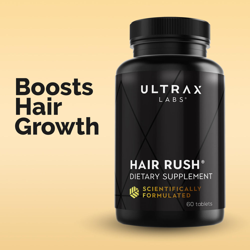 Ingredients science graphic for Ultrax Labs Hair Rush with pumpkin seed, biotin, zinc