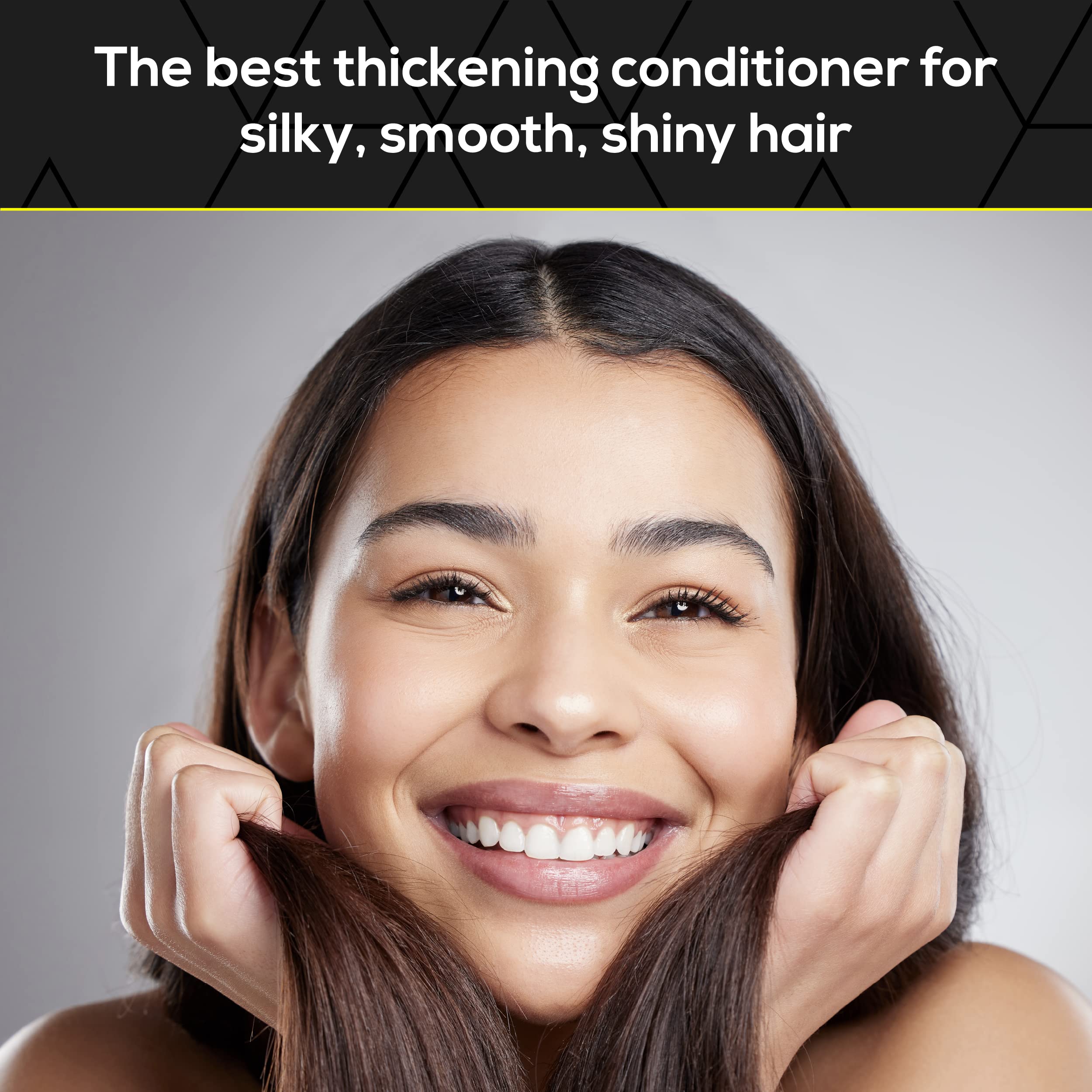 Creamy texture of Hair Solaye conditioner ready to smooth hair strands