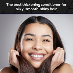Creamy texture of Hair Solaye conditioner ready to smooth hair strands