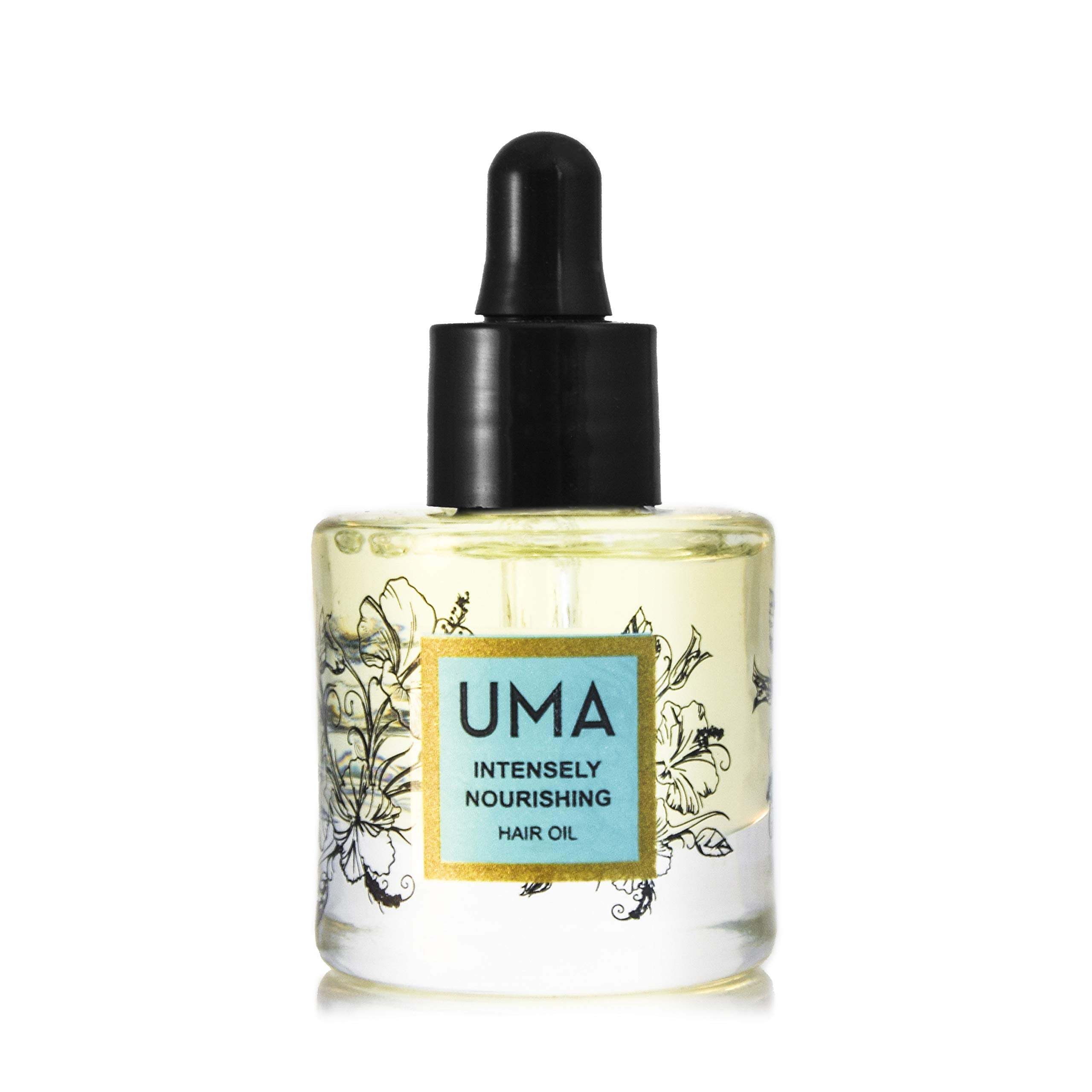 UMA Intensely Nourishing Hair Oil bottle pour for easy conditioning