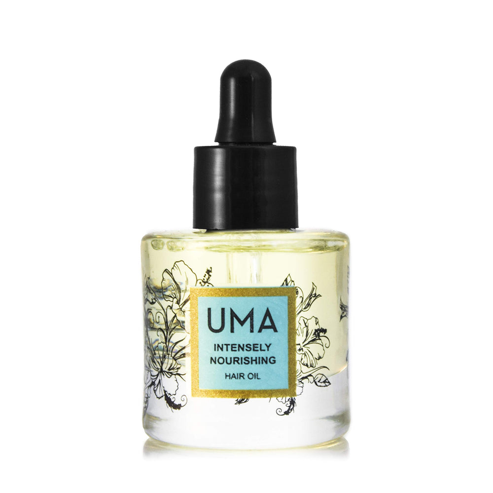 UMA Intensely Nourishing Hair Oil bottle pour for easy conditioning