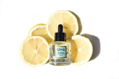 UMA Intensely Nourishing Hair Oil droplet close-up showing lightweight moisture