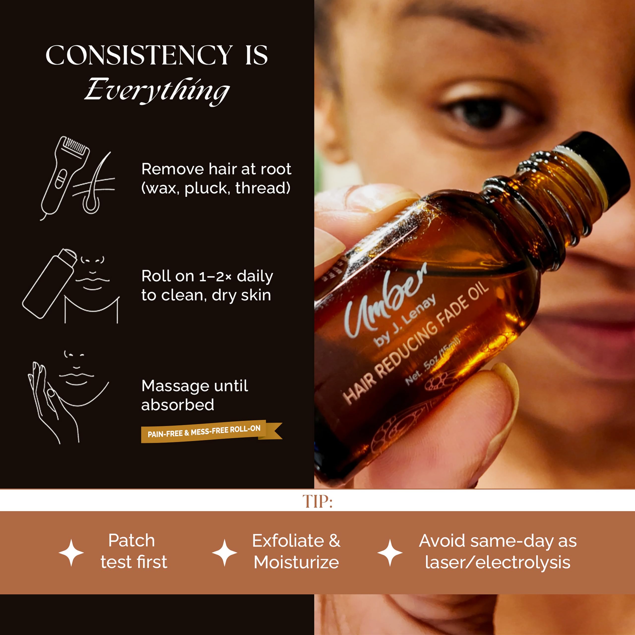 Umber By J. Lenay daily-use moisturizing oil promotes calm, hydrated skin