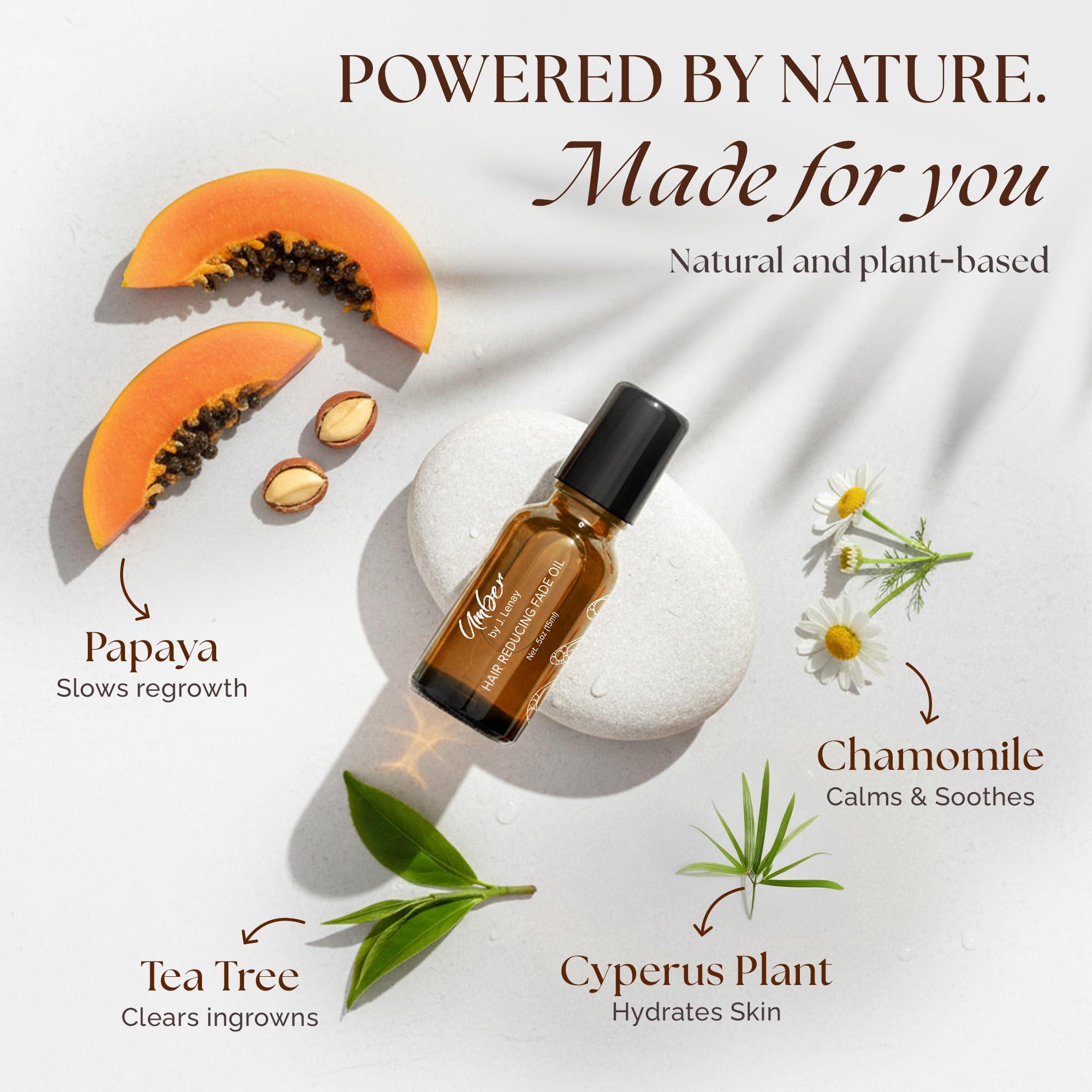 Umber by J. Lenay suitable for face and body use with gentle application.