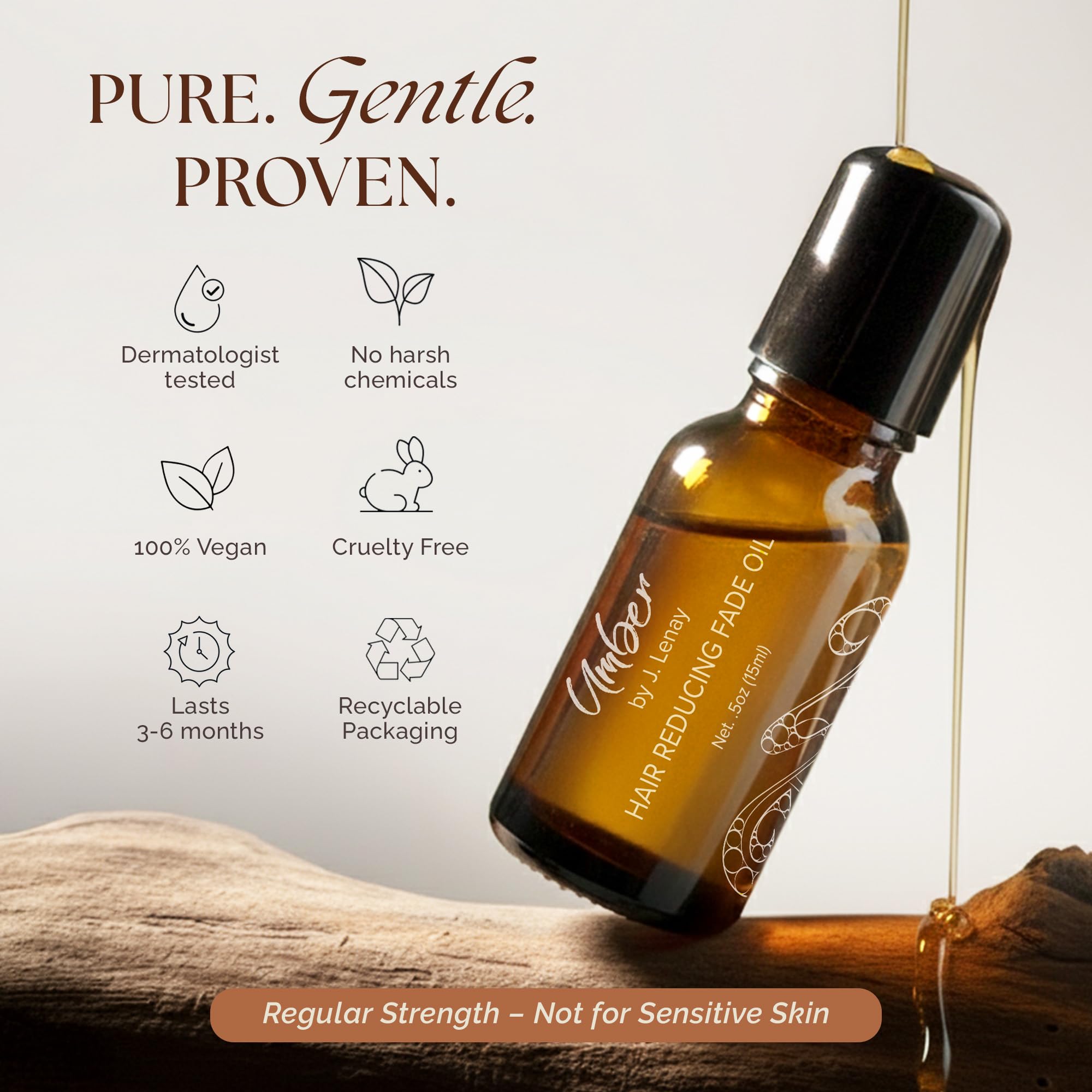 Roll-on applicator by Umber for easy daily use.