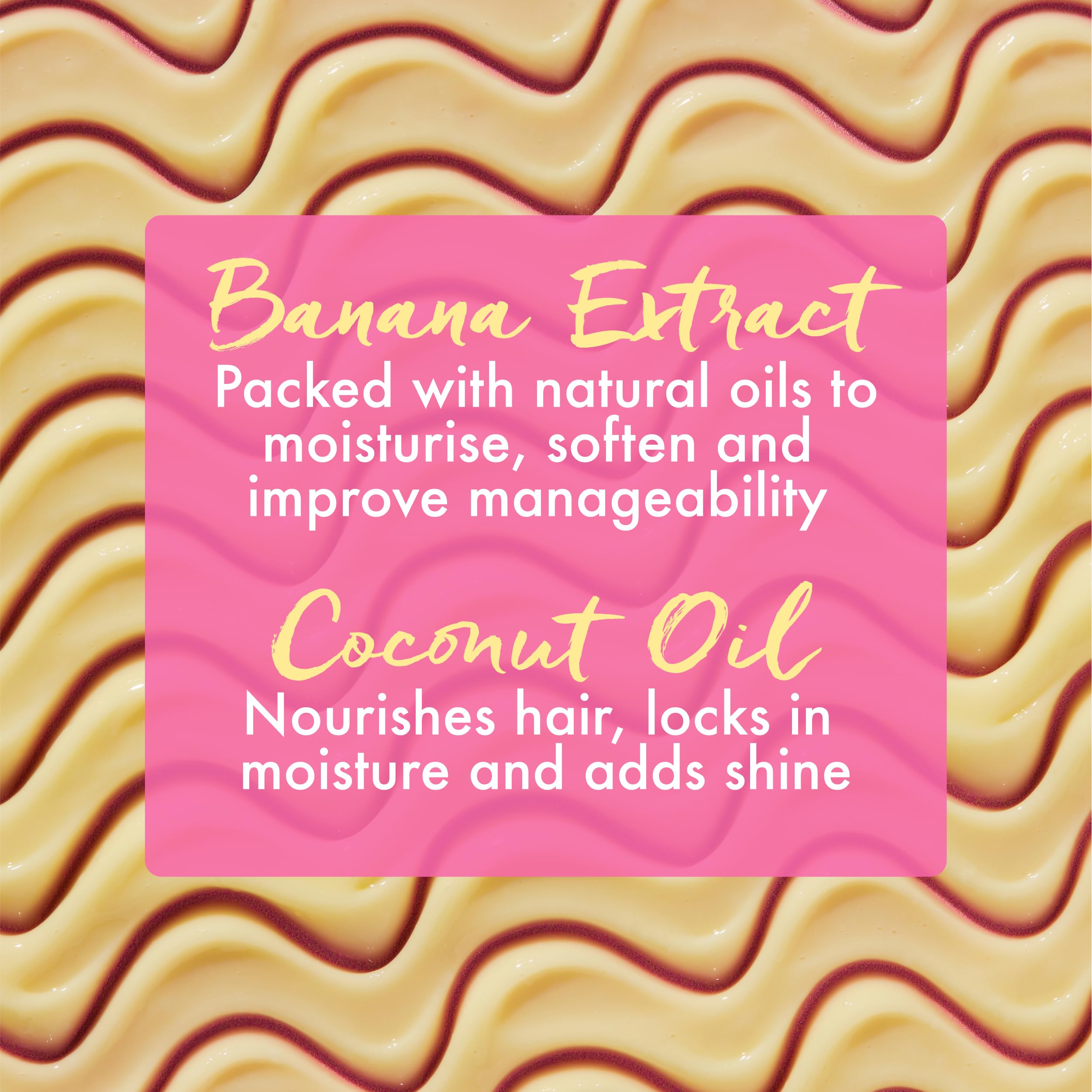 Umberto Giannini Banana Coconut Air Dry Cream texture shows frizz control.