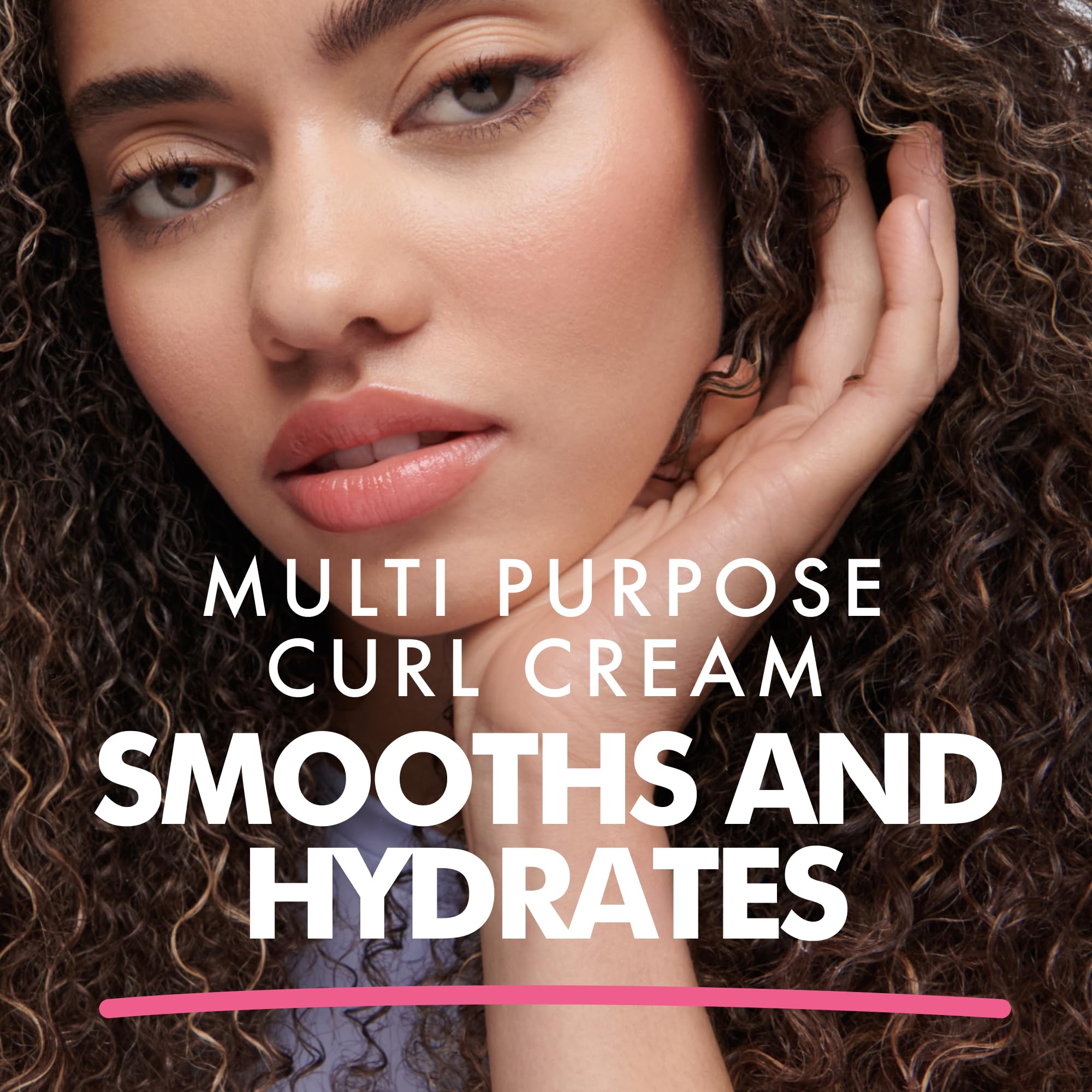 Defined curls after drying with Umberto Giannini Creme De Curl Control Cream.