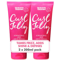 Umberto Giannini Curl Jelly bottle with cap, silicone-free frizz control for defined curls.