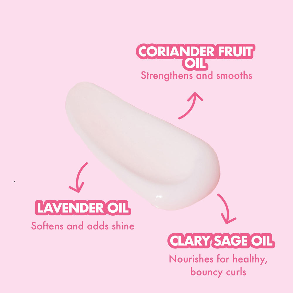 Umberto Giannini Curl Jelly Care application after shampoo for defined, glossy curls.