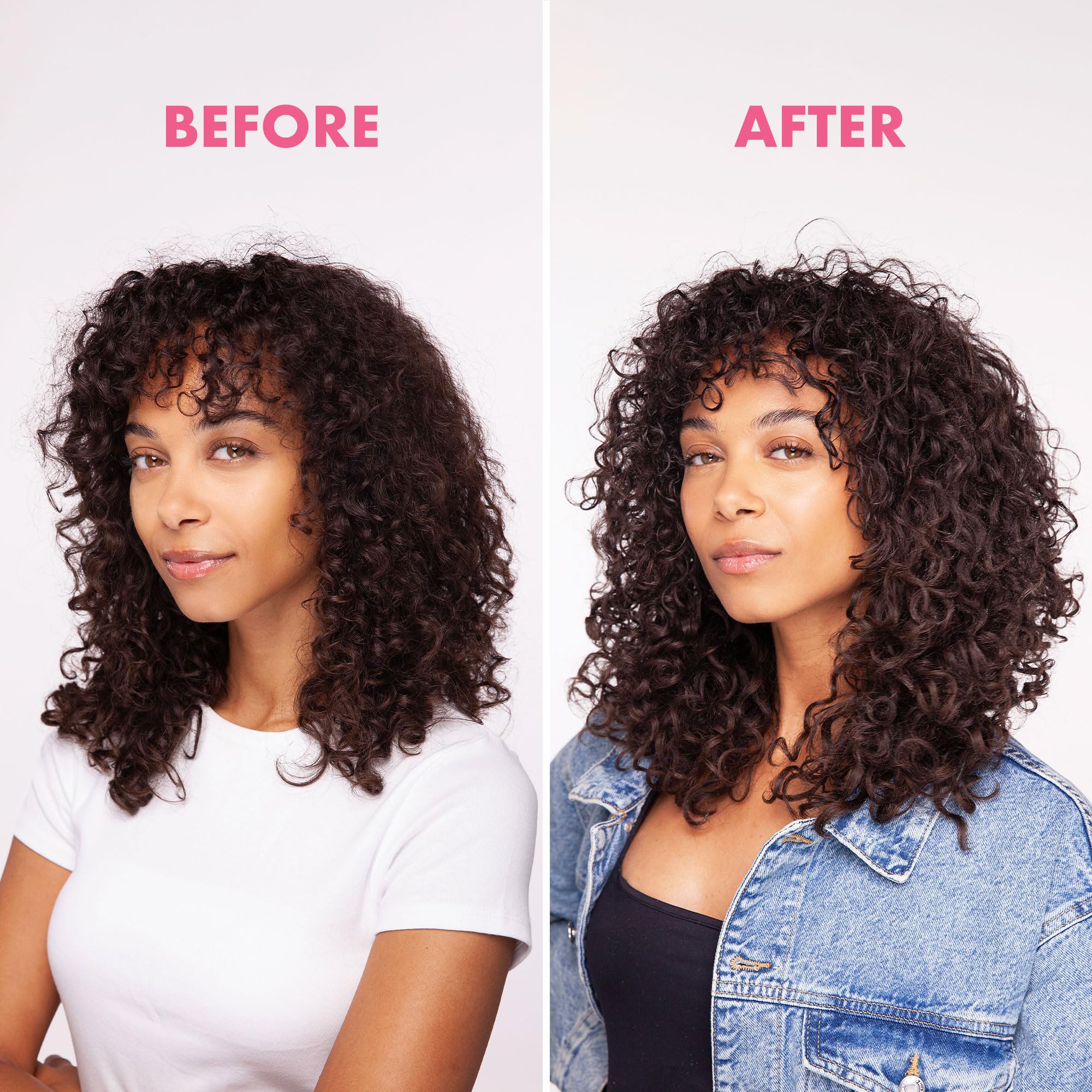 Diffuser drying Curl Jelly enhances volume and curl definition.