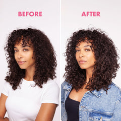 Diffuser drying Curl Jelly enhances volume and curl definition.