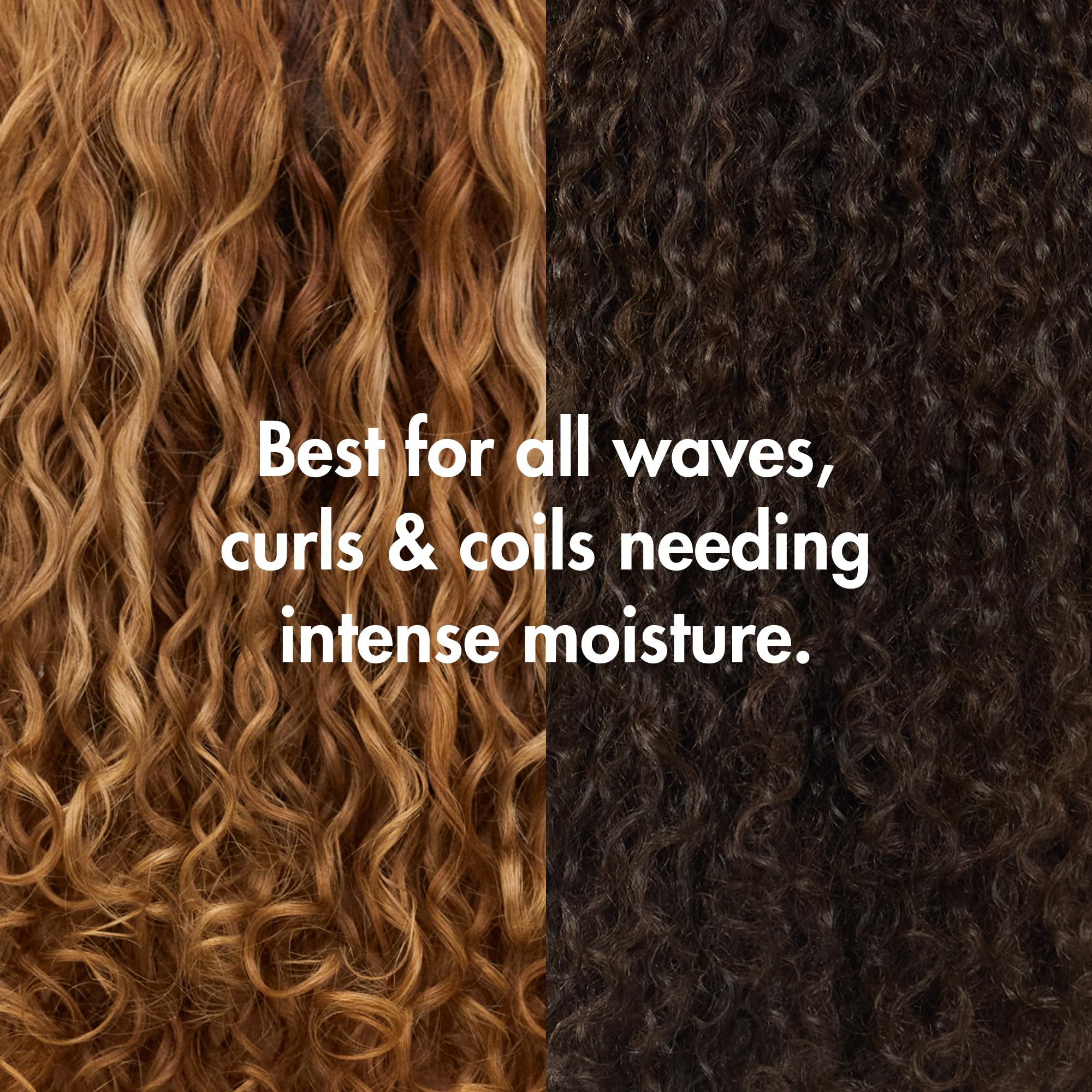Finished look with bouncy waves and defined coils using Curl Jelly Styling Crème.