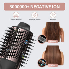 Umeely hair dryer brush cool shot button for lasting style.
