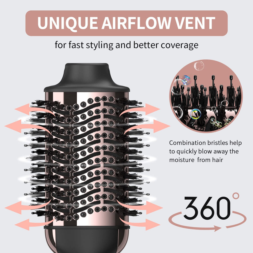 Umeely hair dryer brush in action delivering a salon-like blowout.
