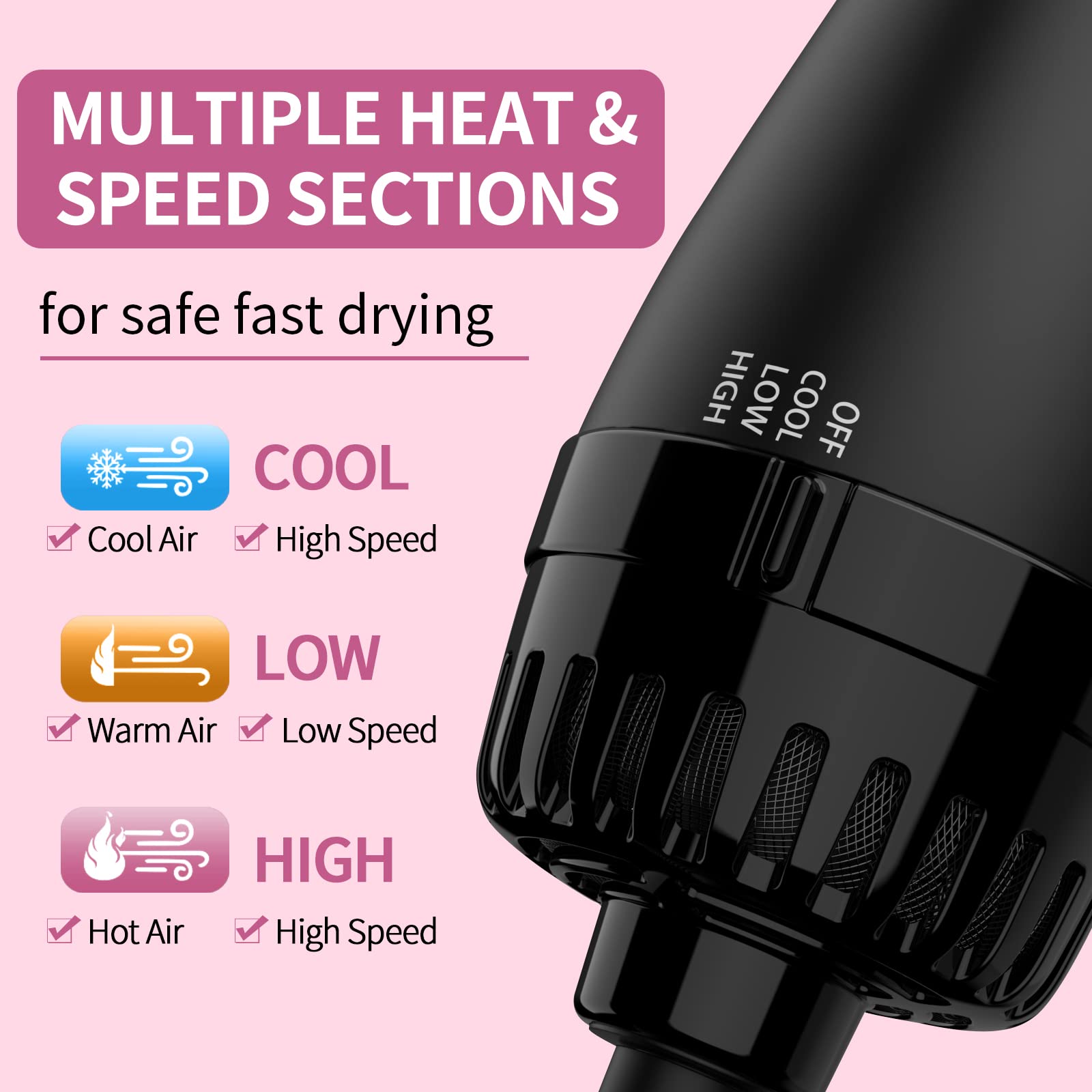 Umeely titanium ceramic barrel for even heat and frizz control