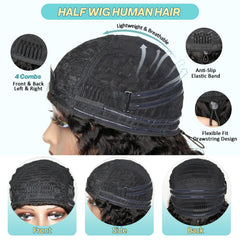 UMEGIRL Burmese curly half wig 20 inches with 250% density.