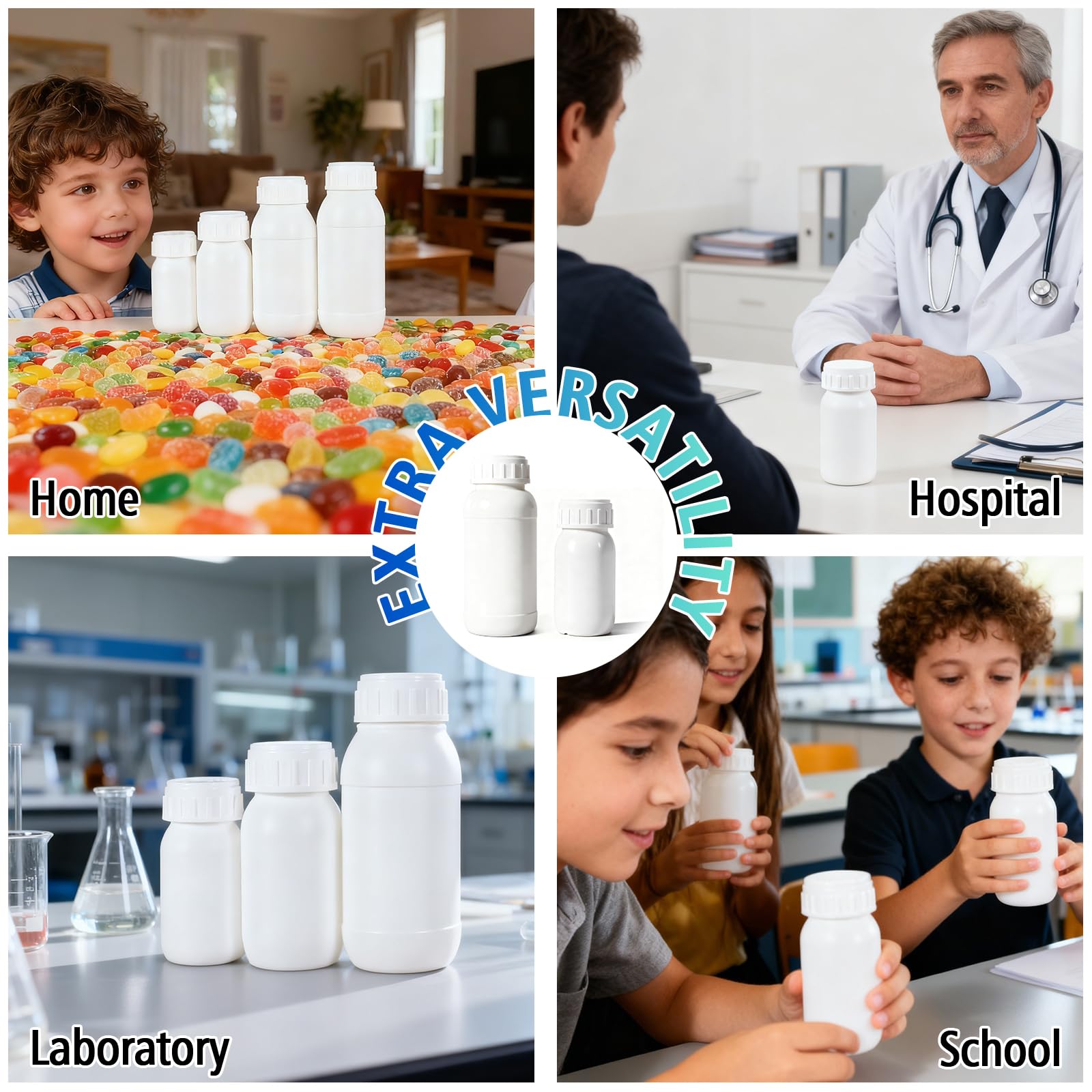 UMETASS sample containers ideal for skincare testers or small batches.