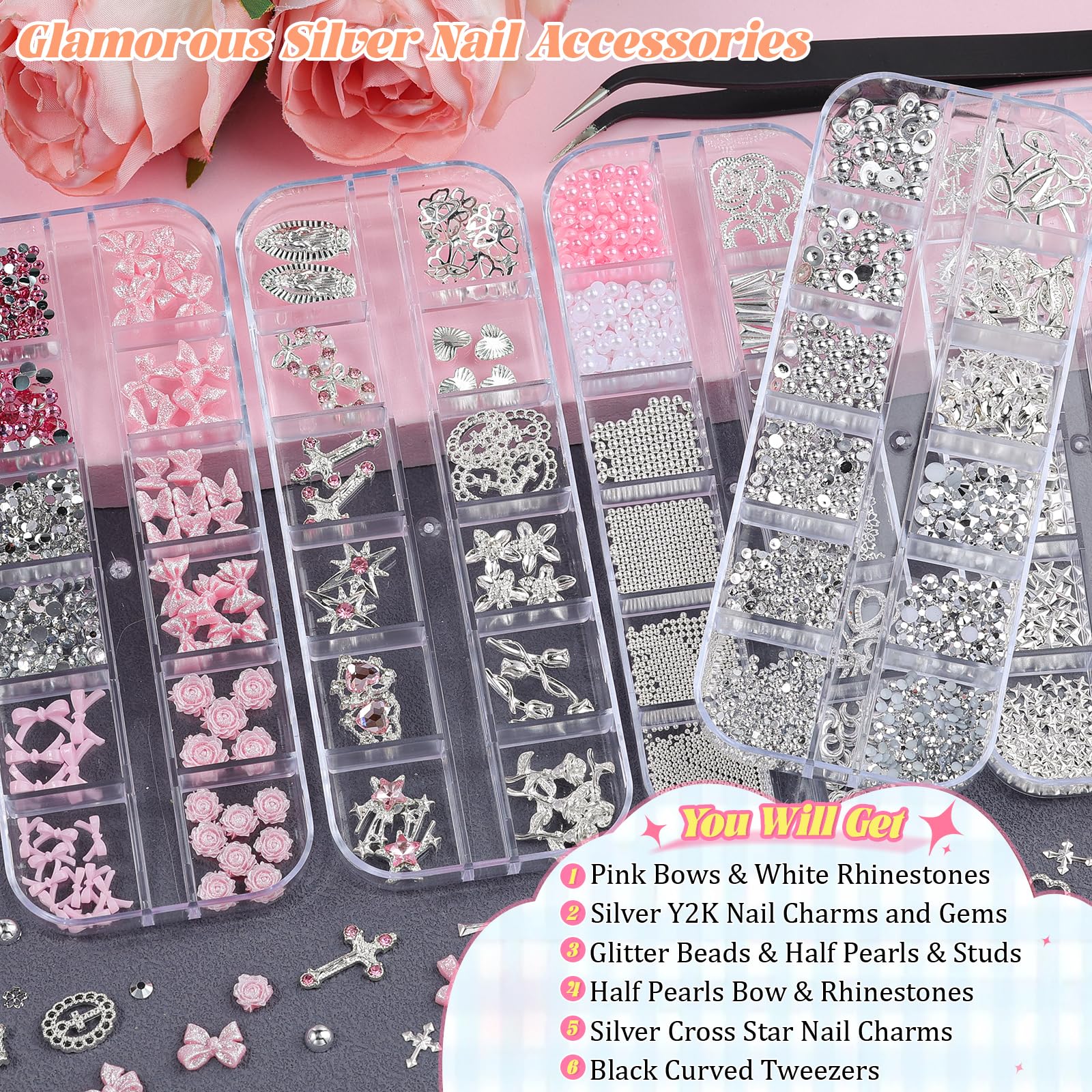 Umillars multi-size rhinestones prep for precise application and durability