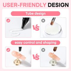 UNA GELLA 3D gel nails design formation supports bold chrome accents