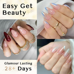 UNA GELLA Almond Nail Tips butterfly handle for easy picking and size check