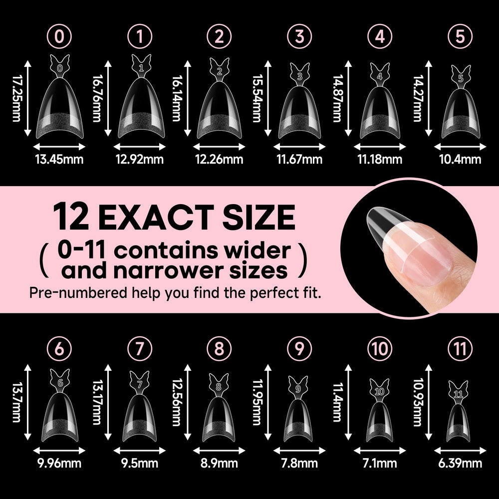 UNA GELLA Almond Nail Tips for a DIY home salon setup