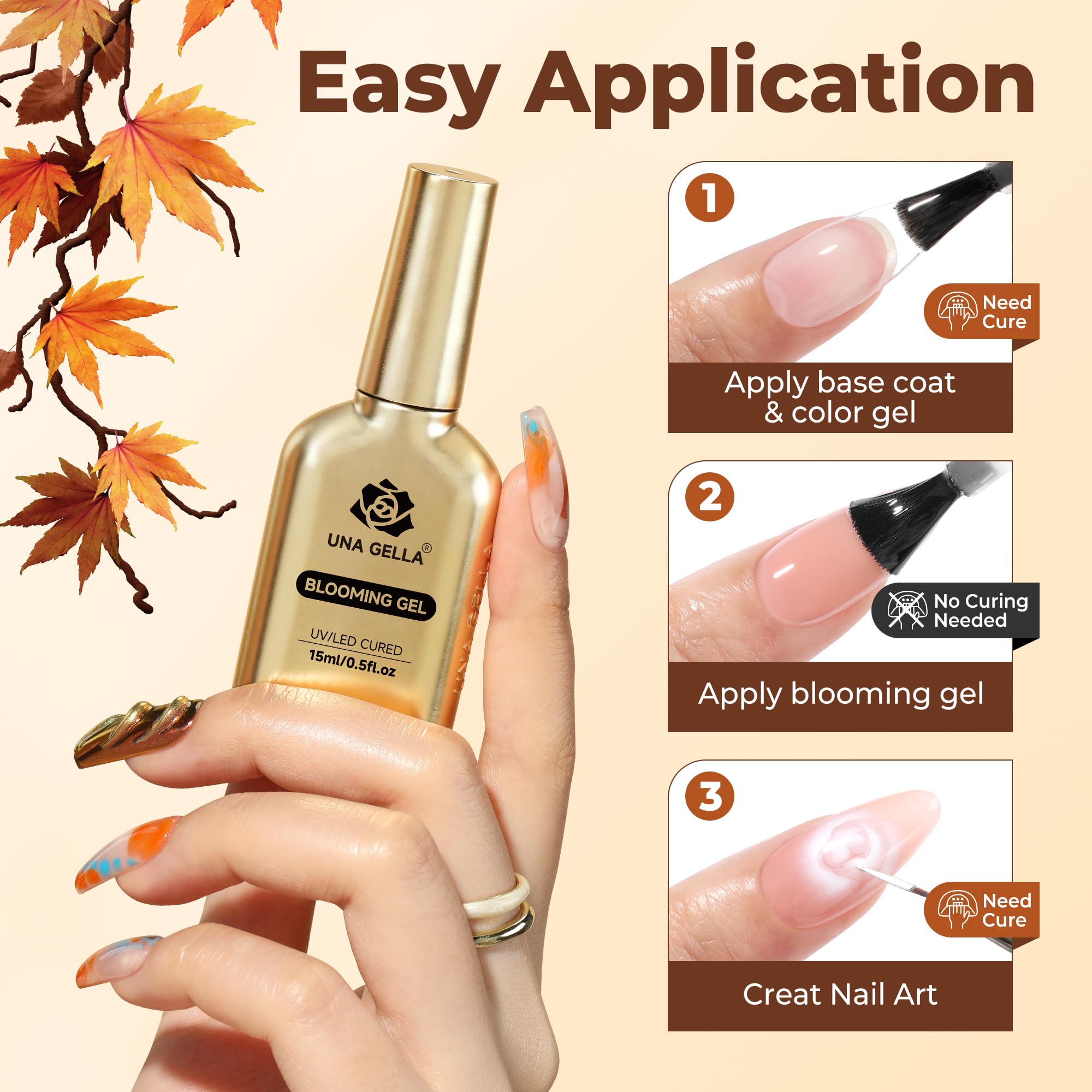 UNA GELLA Blooming Gel cruelty-free label indicating ethical choice