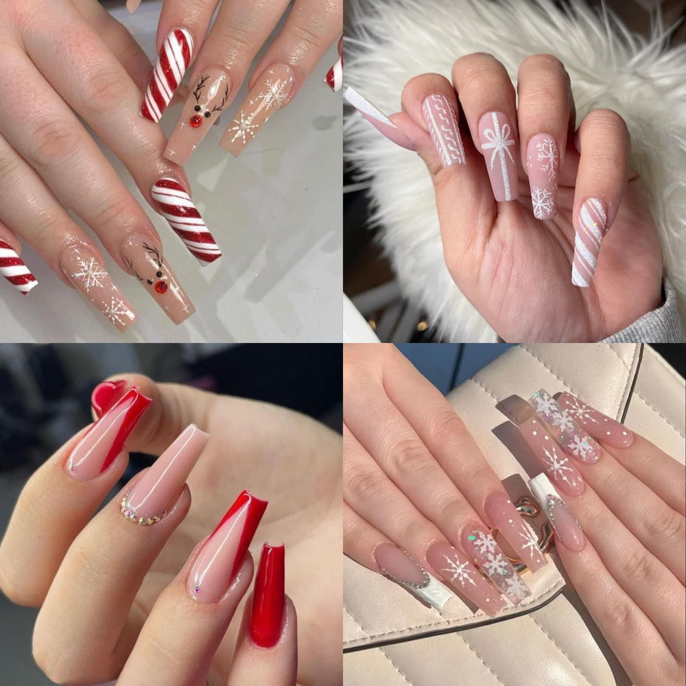UNA GELLA clear traceless coffin tips for natural-looking nails.