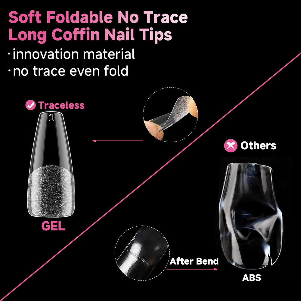 UNA GELLA clear tips inner matte texture for stronger adhesion