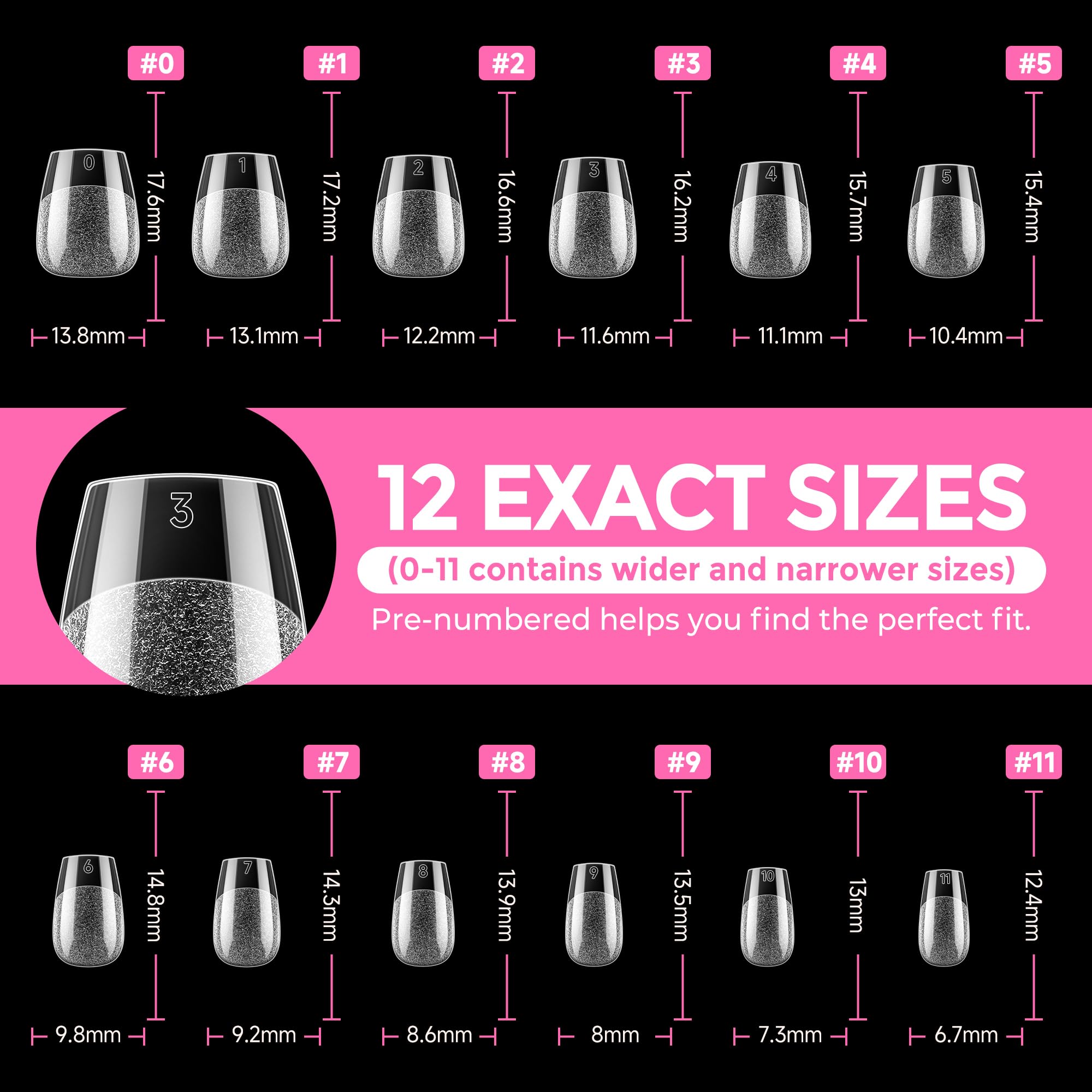 UNA GELLA DIY manicure gel tips arranged for home nail art and extensions.