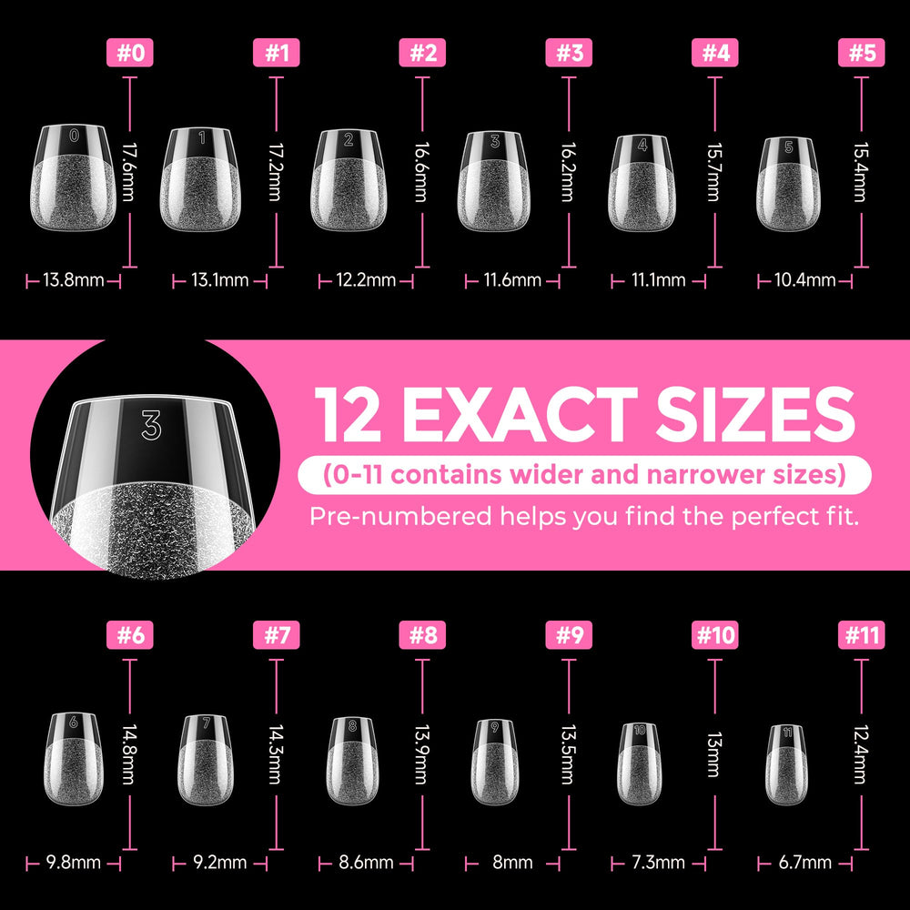 UNA GELLA DIY manicure gel tips arranged for home nail art and extensions.