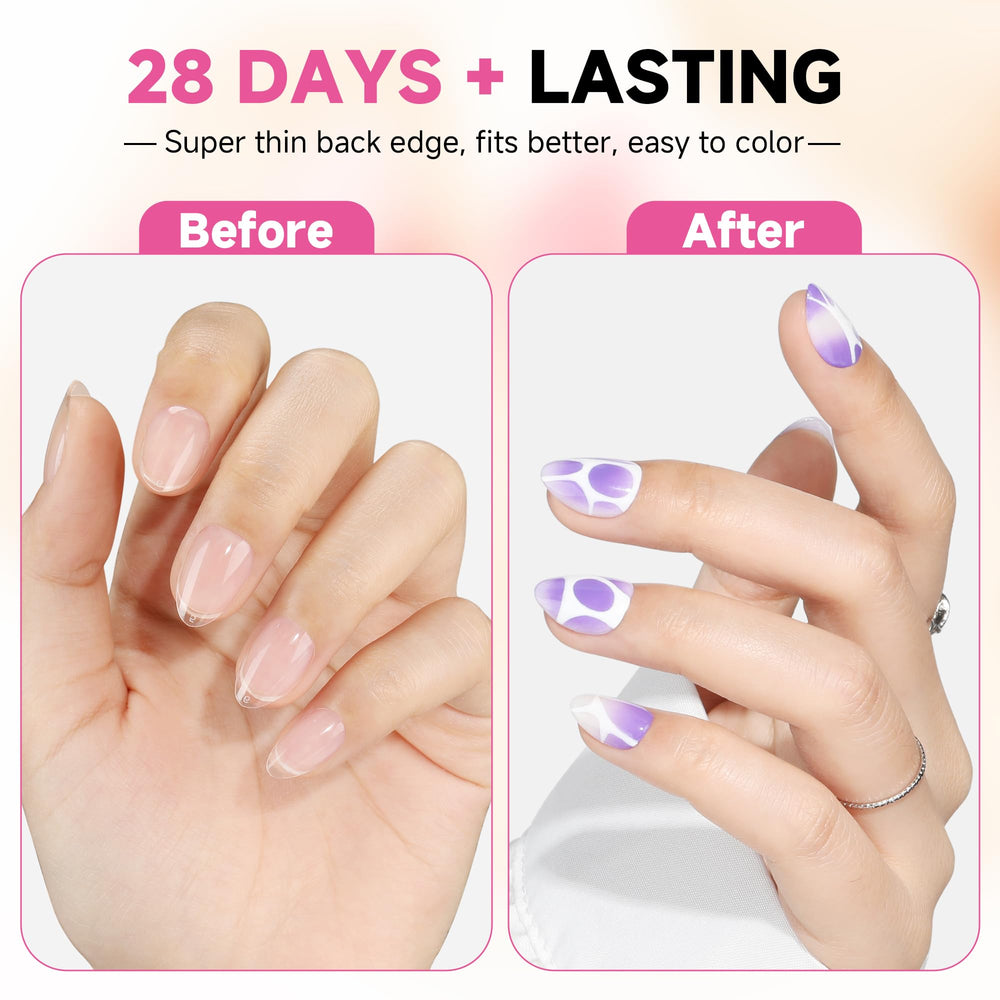 UNA GELLA almond tips pre-etched for fast prep