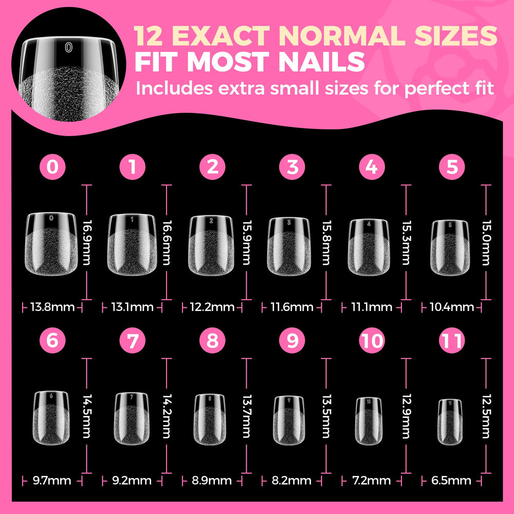 UNA GELLA full-cover tips deliver a natural look with full nail coverage.
