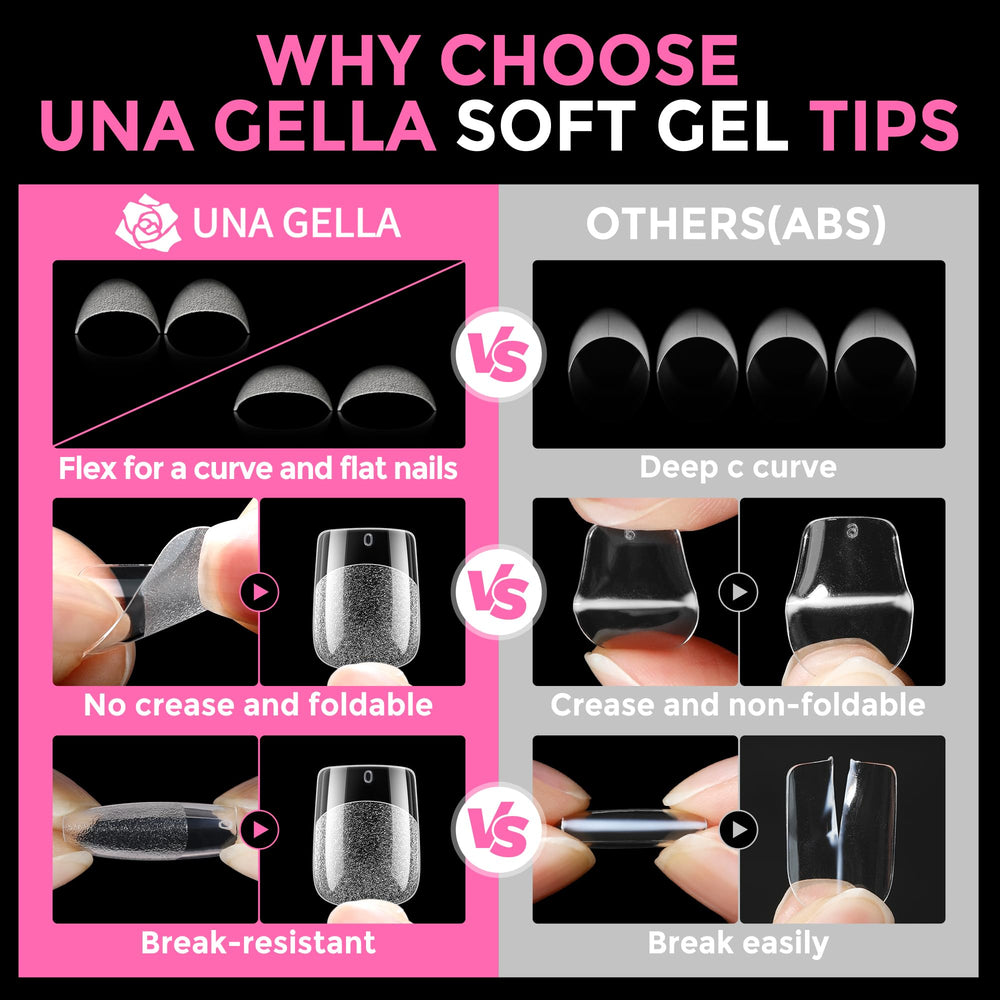 UNA GELLA 12 sizes labeled on tip tops for quick matching.
