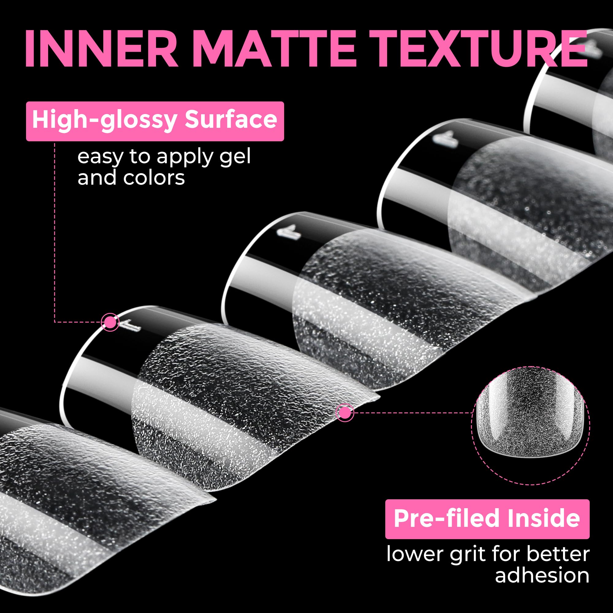 UNA GELLA Extra Short Square Tips offer full-cover look with polish.