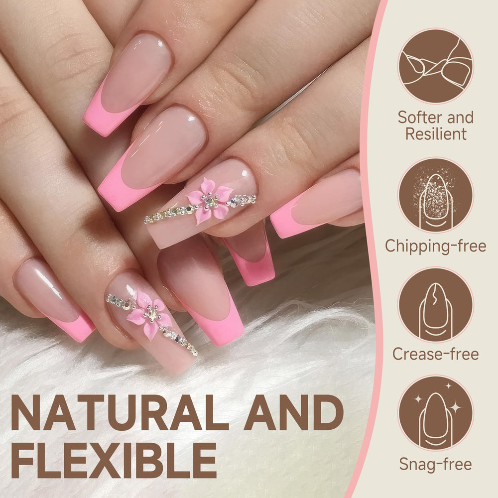 UNA GELLA French-style square nail tips enable easy at-home French tips