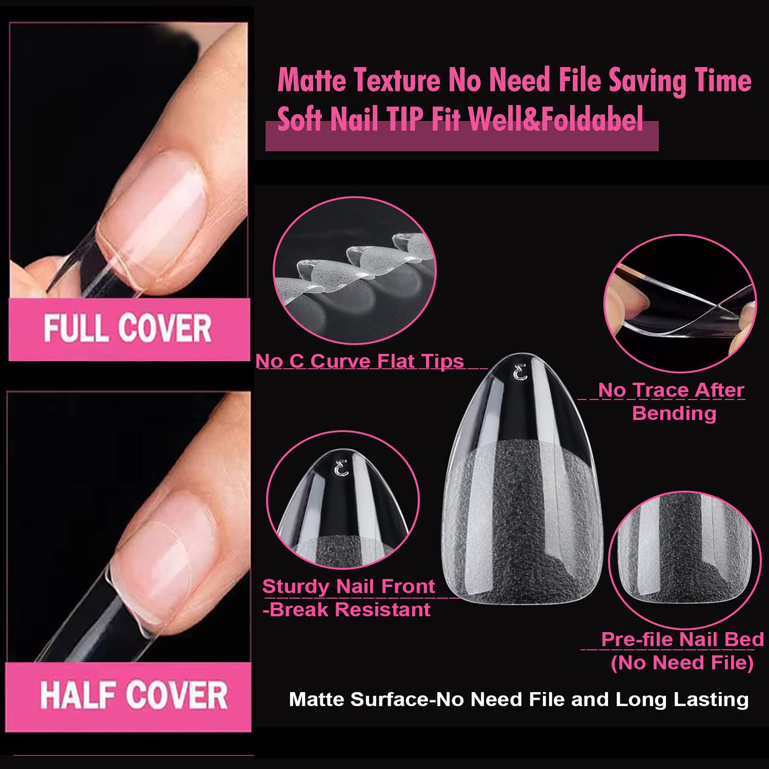 UNA GELLA Gelly soft tips close-up for easy salon-style extensions.
