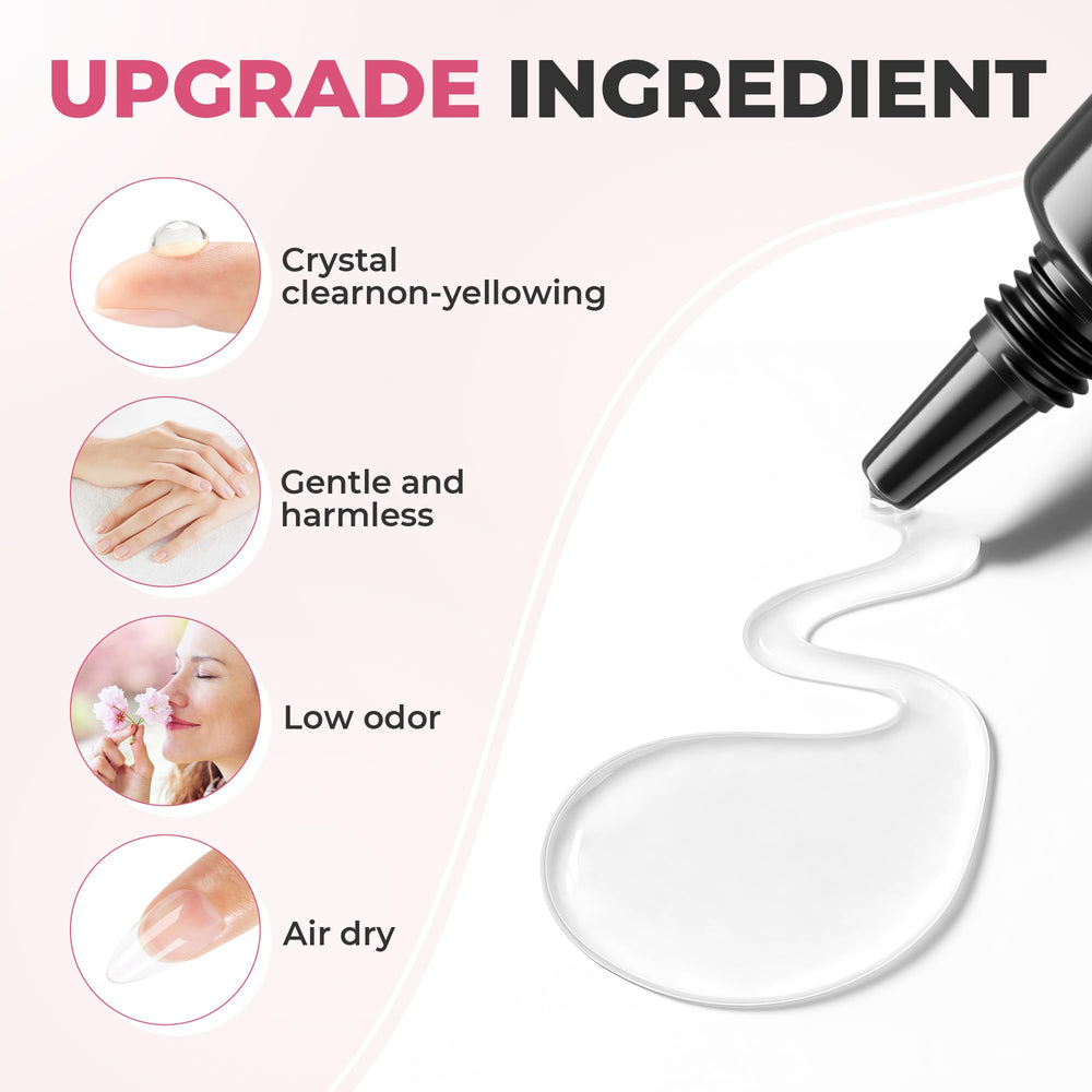 UNA GELLA low-odor formula offers a gentler nail experience.