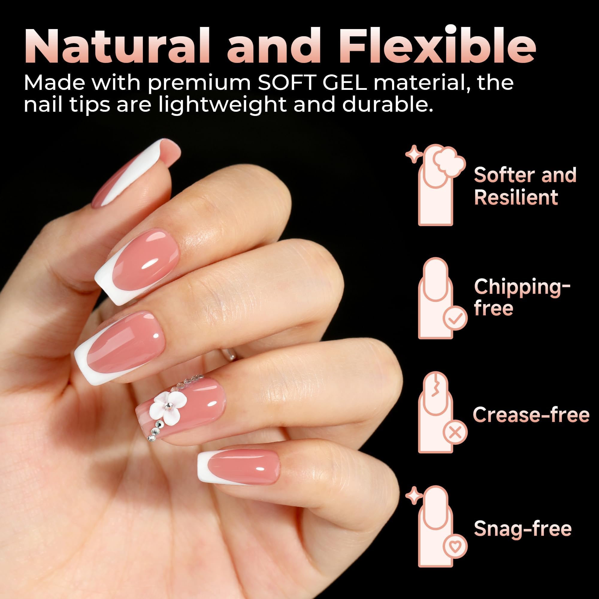 UNA GELLA matte interior enhances adhesion and speeds prep.